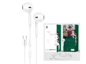 هندزفری سیمی تایپ سی گرین GREEN GNSTEARTCWH USB-C Stereo Earphones