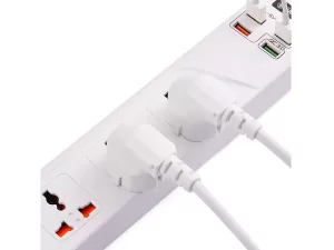 چند راهی و محافظ برق هوشمند 4 سوکت و 4 یو اس بی 3 متری 3000 وات گرین Green Lion 4 AC 4 USB 3.4A Smart Power Socket GNPS3MQCBK