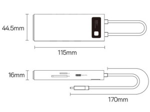 هاب تایپ‌ سی 6 پورت فلزی بیسوس Baseus USB-C Metal Gleam Starjoy Series 6-in-1 Hub WKWG030213