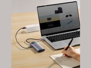 هاب تایپ‌ سی 6 پورت فلزی بیسوس Baseus USB-C Metal Gleam Starjoy Series 6-in-1 Hub WKWG030213