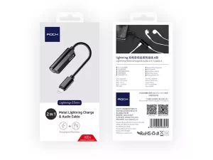 مبدل لایتنینگ به لایتنینگ راک Rock RCB0588 Lightning Audio Cable