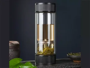 فلاسک دمنوش و چای قابل حمل شیائومی Xiaomi Youpin QUANGE Full Grid Crystal Tea Glass SJ020401