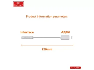 کابل تبدیل لایتنینگ به جک 3.5 میلی متری ارلدام Earldom ET-OT68 Lightning cable to 3.5 mm AUX