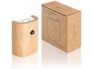 چراغ دیواری سنسور حرکتی قابل شارژ چوبی Auraglow Wooden Rechargeable Motion Sensor Wall Light TAIGA