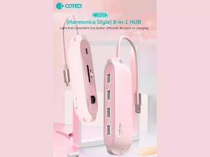 هاب تایپ سی 8 پورت کوتسی Coteci 8in1 USB-C Hub 16005