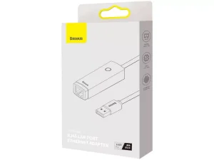 کابل تبدیل یو اس بی به پورت شبکه RJ45 LAN بیسوس Baseus Lite Series External Network Adapter RJ45 to USB WKQX000101 1000Mbps