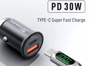 شارژ فندکی خودرو تایپ سی و یو اس بی کانفلون Konfulon C80Q Car Charger USB &amp; TYPE-C 2 Output