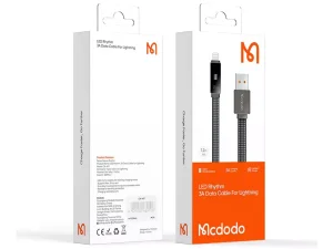 کابل شارژ لایتنینگ 3 آمپر 1.2 متری مک دودو Mcdodo LED Rhythm Data Cable CA-497