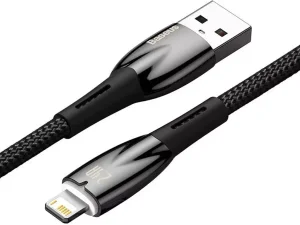 کابل شارژ لایتنینگ 2.4 آمپر یک متری بیسوس Baseus Glimmer Fast Charging Data Cable CADH000201