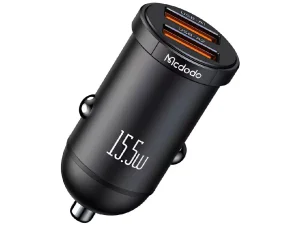 شارژر فندکی یو اس بی 15.5 وات مک دودو Mcdodo CC-295 15.5W 2U LED 2-Port Car Charger