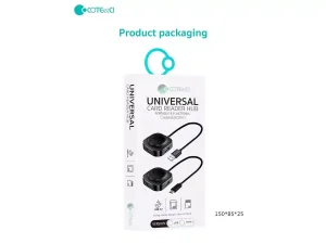 هاب یو اس بی پنج پورت کوتتسی Coteetci SD+TF USB2.0*3 HUB 83009