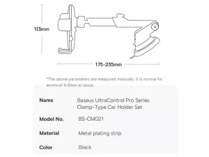 هولدر چند منظوره خودرو بیسوس Baseus UltraControl Pro Series Clamp Type Holder Car C40351600113-00