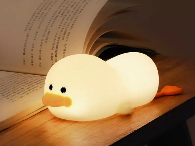 چراغ خواب فانتزی رومیز شارژی سیلیکونی Duck LED Night Lamp Silicone USB Rechargeable Sleeping light ZD-31