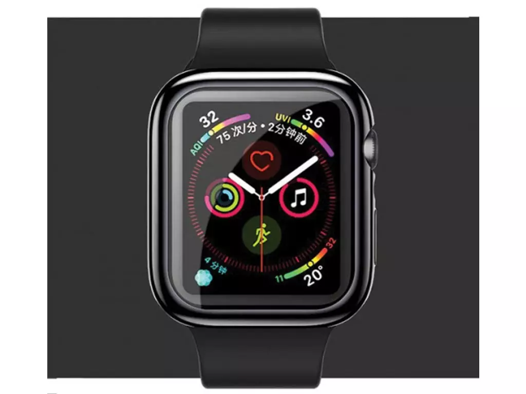 قاب و گلس اپل واچ 40 میلی‌متری سری 4 یوسامز USAMS US-BH485 Full Protector Apple Watch 40 MM