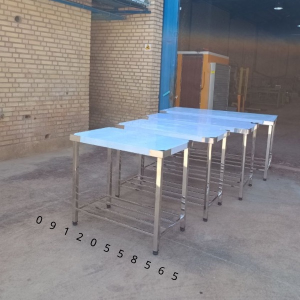 میز استیل 100 * 60 سانتیمتر  |  میز کار صنعتی