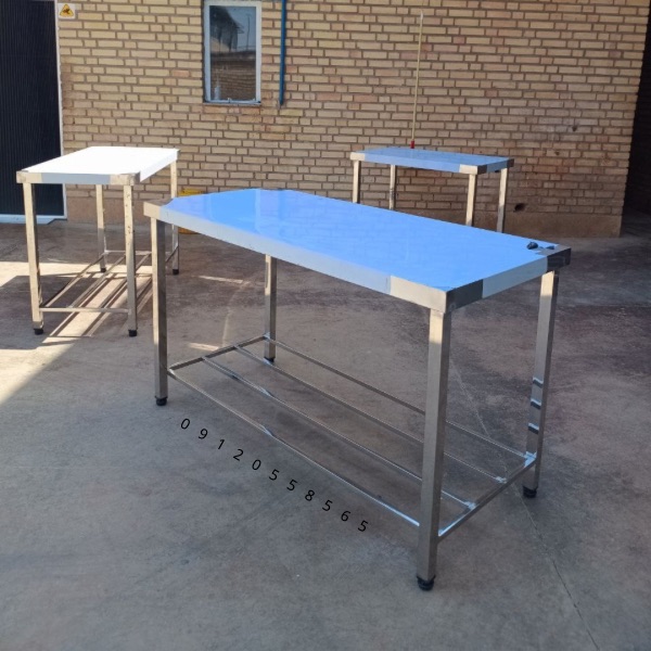 میز کار استیل 180 * 80 سانتیمتر  دولف استیل