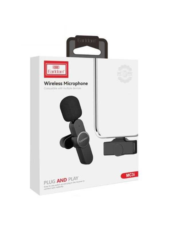 میکروفون بی سیم یقه ای ارلدام مدل ET-MC3C با درگاه Type-c