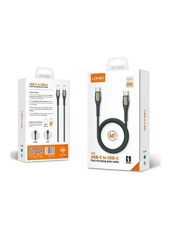 کابل دو سر تایپ سی الدینیو مدل LC101 فست شارژ