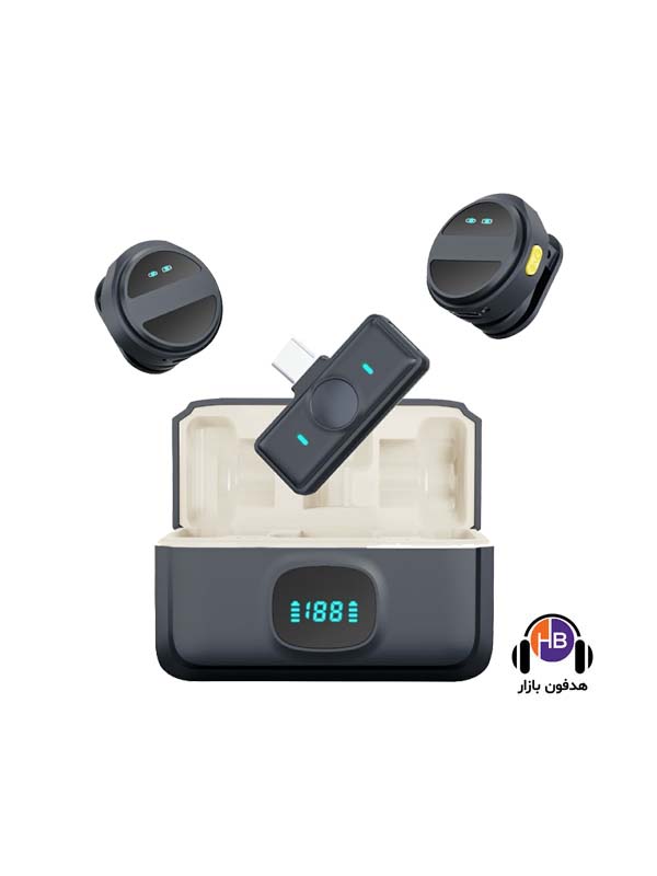 میکروفون بی سیم یقه ای دو کاربر دکتر تد مدل SX21  با رابط تایپ سی