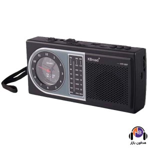 رادیو سه موج و اسپیکربلوتوث شارژی KBroad KTF-2207 با ساعت عقربه ای