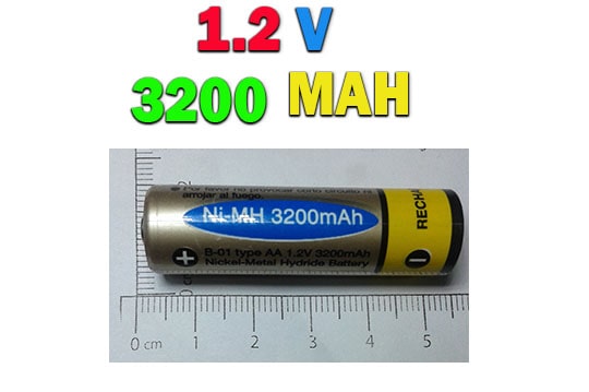 باتری قلمی شارژی نیکل متال با ظرفیت  3200 میلی آمپر