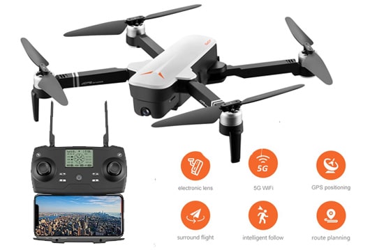 کوادکوپتر قدرتمند 8811 با قابلیت بازگشت به خانه gps  و دوربین 4k  و برد پروازی 1000 متر