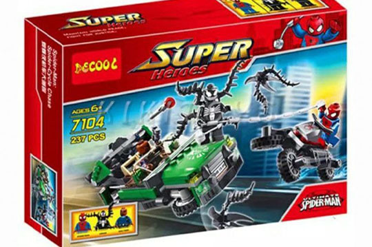 لگوی ماشین و مرد عنکبوتی 237 تیکه مدل  decool 7104