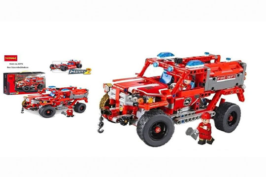 ماشین آتش نشانی 523 تیکه آیتم decool 3375 با قابلیت ساخت دو مدل