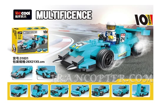 لگوی چند کاره دکول 31031 decool   با قابلیت ساخت چندین مدل متنوع ماشین