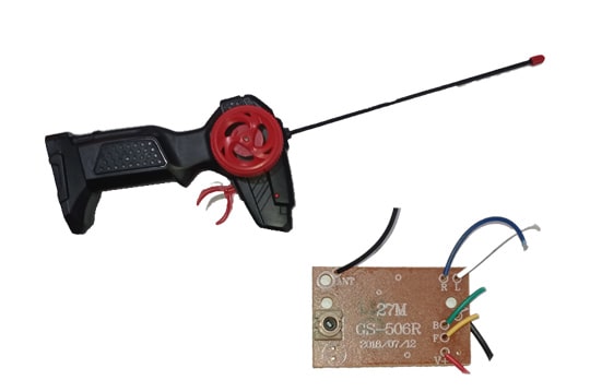 دسته کنترل و مدار ماشین کنترلی چهارکاناله ( 4.5 ولت )  طرح تفنگی