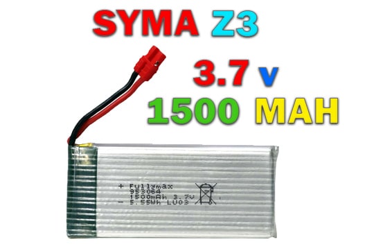خرید باتری لیتیوم پلیمری 3.7 ولت 1500 میلی آمپری برای کوادکوپتر SYMA Z3