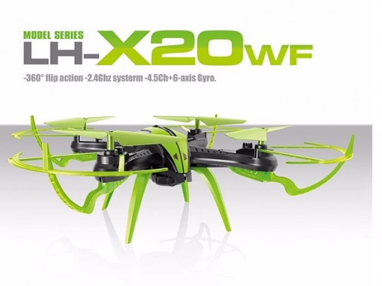 کوادکوپتر LH-X20WF با دوربین ارسال تصویر WIFI