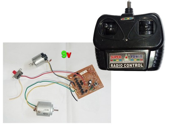 دسته کنترل و مدار ماشین کنترلی با ولتاژ 9 ولت