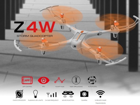 خرید کوادکوپتر زیبا و ارزان قیمت سیما syma z4w با دوربین ارسال تصویر و قابلیت پرواز و فرود آسان از ایران کوپتر