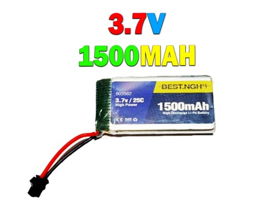 باطری لیتیوم پلیمر 3.7 ولت 1500 میلی آمپر  3.7v-1500mah