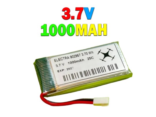 باتری لیتیوم پلیمر 1000 میلی آمپر 3.7 ولت