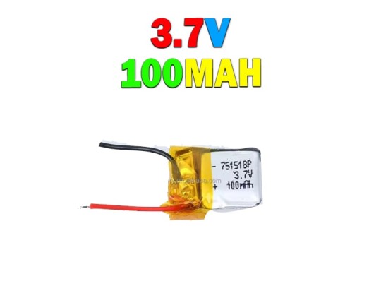 باتری لیتیوم پلیمری 3.7 ولت 100 میلی آمپر