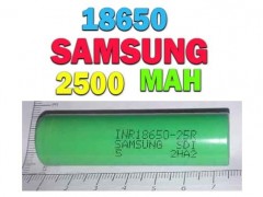 باتری 2500 لیتیوم یونی 3.7 ولت (18650)
