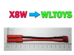 مبدل باتری کوادکوپتر سیما x8w به باتری wltoys