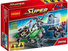 لگوی ماشین و مرد عنکبوتی 237 تیکه مدل  decool 7104
