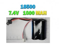 خرید باتری لیتیوم یونی 18500 ، 7.4 ولت -1000 میلی آمپر
