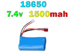 باتری ماشین کنترلی های wl toys  مدل 18650 با ظرفیت 1500 میلی آمپر