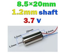 موتور کرولس 20×8.5 با ولتاژ کاری 3.7 ولت و ضخامت شفت 1.2 میلیمتر