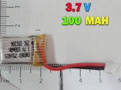 باتری لیتیوم پلیمری 3.7 ولت 100 میلی آمپر