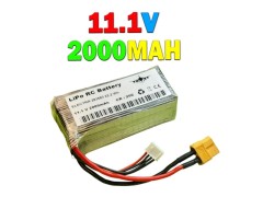 خرید باتری لیتیوم پلیمری با ظرفیت 2000 میلی آمپر و ولتاژ 11.1 ولت