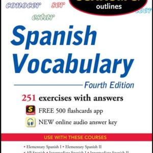 خرید کتاب لغات اسپانیایی Schaum's Outline of Spanish Vocabulary 4th Edition