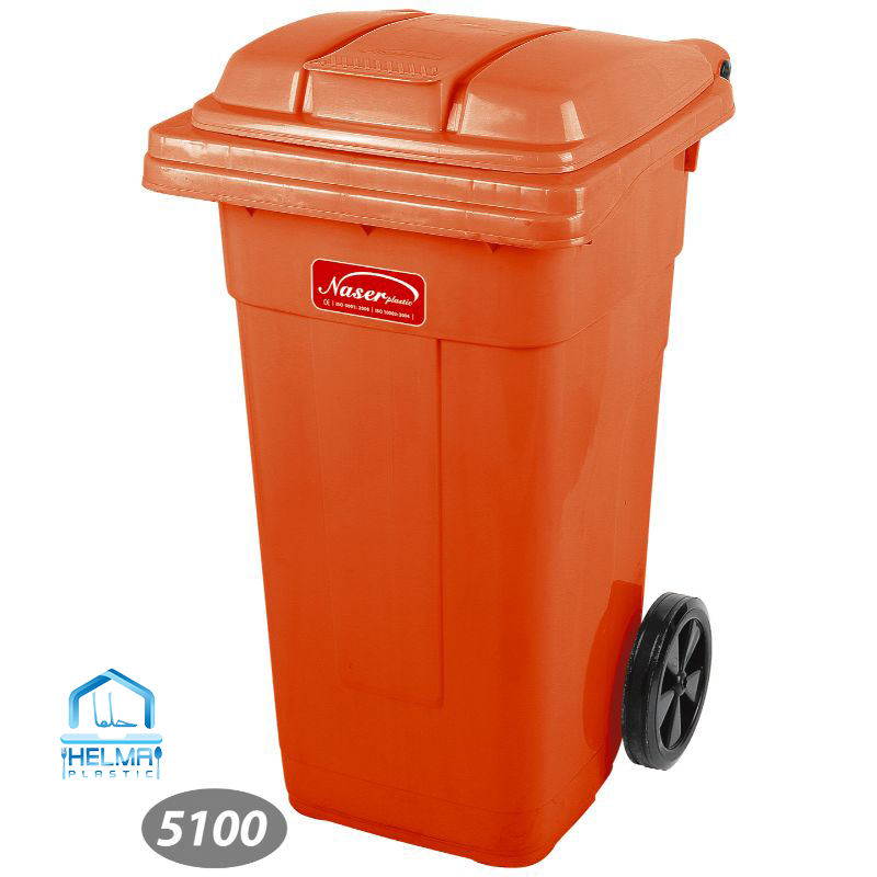 سطل زباله چرخدار ناصر پلاستیک – مدل 5100