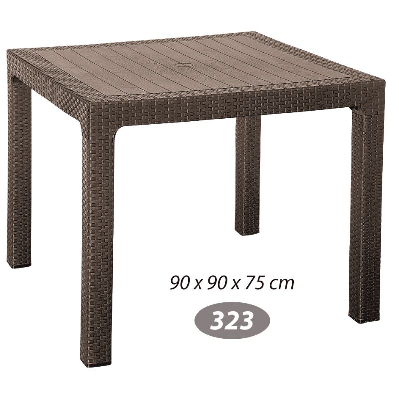میز مربع حصیربافت ناصر پلاستیک – مدل 323