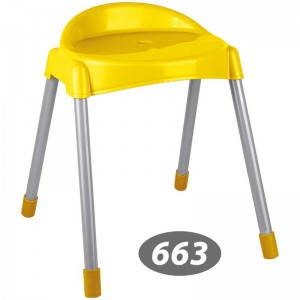 چهارپایه پشتی‌دار پایه فلزی ناصر پلاستیک – مدل 663