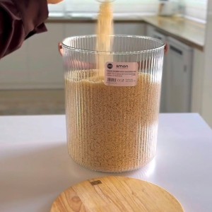 سطل برنج لیمون 12 لیتری مدل DH2455 درب چوبی